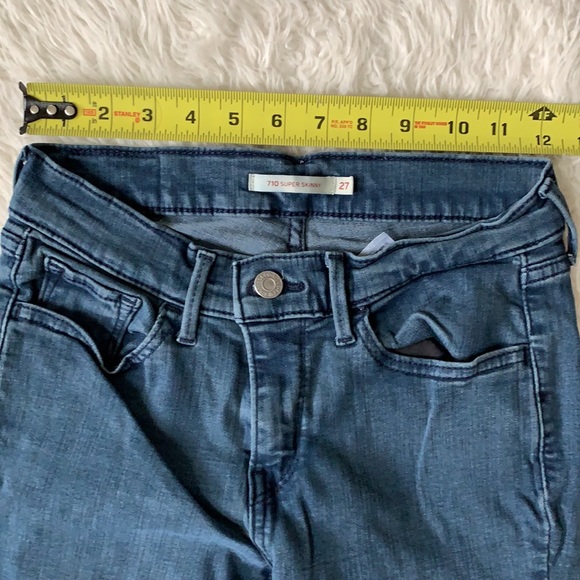 Levi’s blue jeans denim super skinny size 27 - Picture 9 of 10